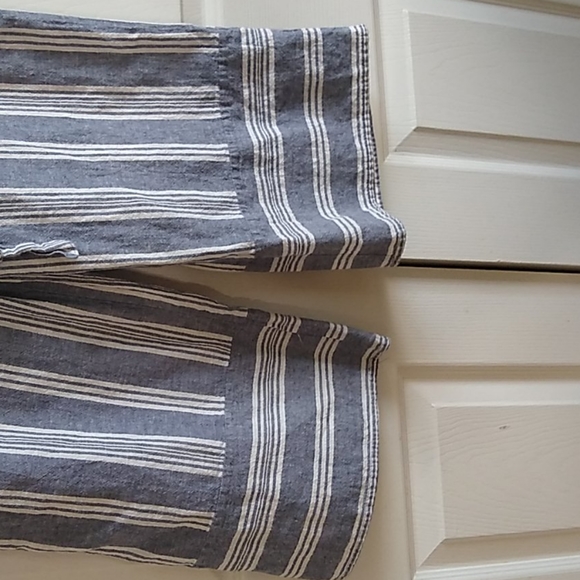 Pink Rose cotten linen wide leg pants size Lg - Picture 7 of 9